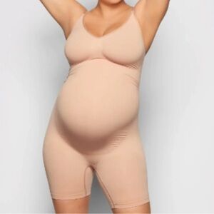 Skims sculpting mid thigh maternity bodysuit